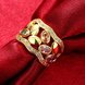 Wholesale Romantic 24K Gold Geometric Multicolor CZ Ring TGGPR490 2 small