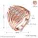 Wholesale Trendy Rose Gold Geometric White CZ Ring TGGPR512 0 small