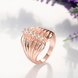 Wholesale Trendy Rose Gold Geometric White CZ Ring TGGPR512 2 small