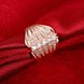 Wholesale Trendy Rose Gold Geometric White CZ Ring TGGPR512 3 small