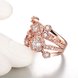 Wholesale Classic Rose Gold Round White CZ Ring TGGPR517 3 small