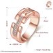 Wholesale Trendy Rose Gold Geometric White CZ Ring TGGPR527 0 small