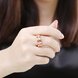 Wholesale Trendy Rose Gold Geometric White CZ Ring TGGPR527 4 small