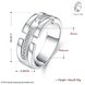 Wholesale Trendy Platinum Geometric White CZ Ring TGGPR532 1 small