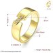 Wholesale Trendy 24K Gold Geometric White CZ Ring TGGPR537 0 small