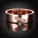 Wholesale Trendy Rose Gold Feather White CZ Ring TGGPR542 0 small