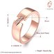Wholesale Trendy Rose Gold Feather White CZ Ring TGGPR542 2 small