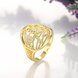 Wholesale Classic 24K Gold Heart White CZ Ring TGGPR816 0 small
