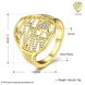 Wholesale Classic 24K Gold Heart White CZ Ring TGGPR816 3 small