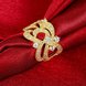 Wholesale Classic 24K Gold Geometric White CZ Ring TGGPR826 3 small