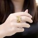 Wholesale Classic 24K Gold Geometric White CZ Ring TGGPR826 4 small