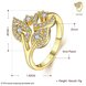 Wholesale Romantic 24K Gold Plant White CZ Ring TGGPR831 0 small