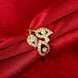 Wholesale Romantic 24K Gold Plant White CZ Ring TGGPR831 3 small