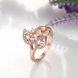 Wholesale Romantic Rose Gold Plant White CZ Ring TGGPR841 0 small