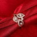 Wholesale Romantic Rose Gold Plant White CZ Ring TGGPR841 3 small