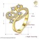 Wholesale Hot sale jewelry from China  Romantic 24K Gold Geometric White CZ Ring TGGPR011 2 small