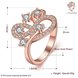 Wholesale Romantic Rose Gold Geometric White CZ Ring TGGPR850 0 small