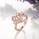 Wholesale Romantic Rose Gold Geometric White CZ Ring TGGPR850 2 small