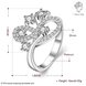 Wholesale Romantic Platinum Feather White CZ Ring TGGPR855 1 small