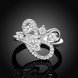 Wholesale Romantic Platinum Feather White CZ Ring TGGPR855 2 small