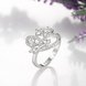Wholesale Romantic Platinum Feather White CZ Ring TGGPR855 3 small