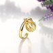 Wholesale Cute 24K Gold Geometric White Ring TGGPR859 2 small