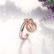 Wholesale Cute Rose Gold Geometric White CZ Ring TGGPR863 1 small