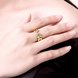 Wholesale Classic 24K Gold Geometric White CZ Ring TGGPR866 4 small