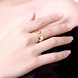 Wholesale Trendy 24K Gold Geometric White CZ Ring TGGPR876 4 small