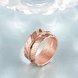 Wholesale Classic Rose Gold olive branch CZ Ring Wedding Rings For Women TGGPR003 4 small