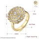 Wholesale Classic 24K Gold Round White CZ Ring TGGPR896 0 small