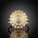 Wholesale Classic 24K Gold Round White CZ Ring TGGPR896 1 small