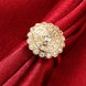 Wholesale Classic 24K Gold Round White CZ Ring TGGPR896 3 small
