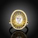 Wholesale Trendy 24K Gold Geometric White CZ Ring TGGPR917 0 small