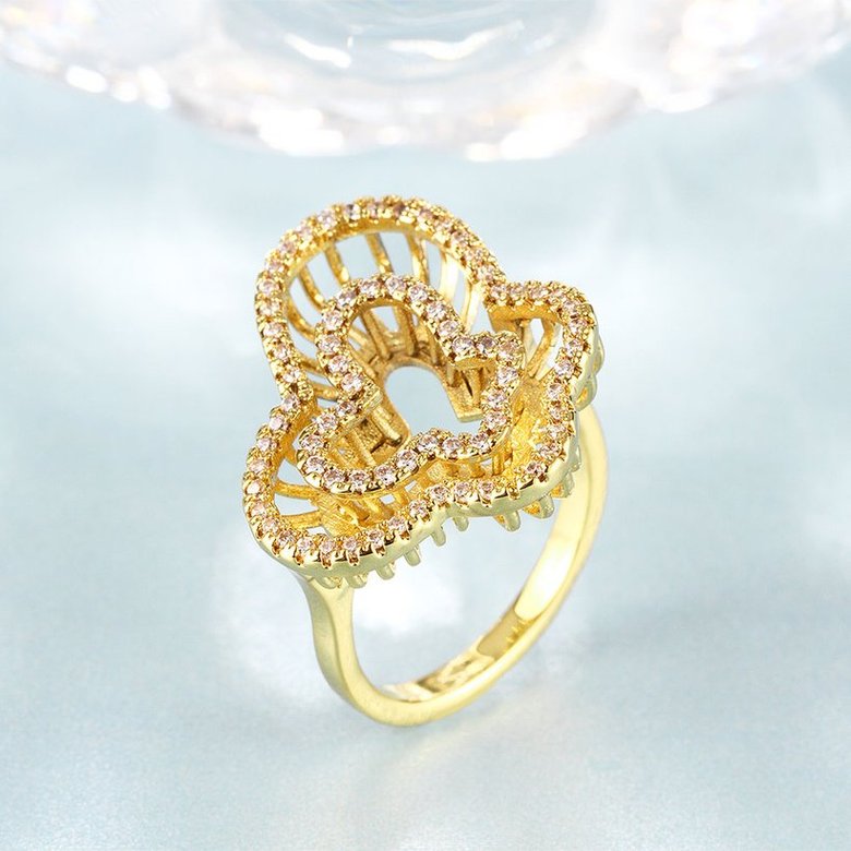 Wholesale Romantic 24K Gold Animal White CZ Ring TGGPR924 3