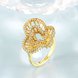 Wholesale Romantic 24K Gold Animal White CZ Ring TGGPR924 3 small