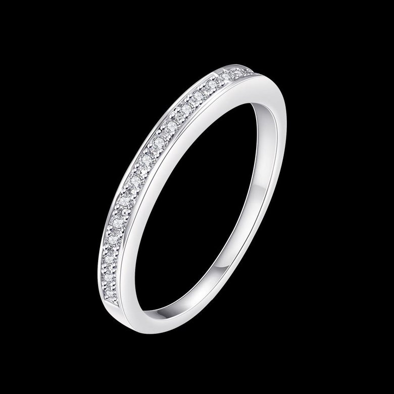 Wholesale Romantic Platinum Round White CZ Ring TGGPR932 1