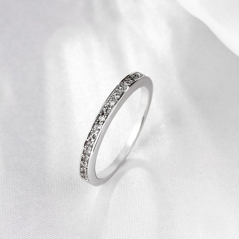 Wholesale Romantic Platinum Round White CZ Ring TGGPR932 3