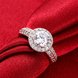 Wholesale Cute Platinum Plant White CZ Ring TGGPR967 3 small