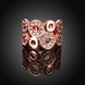 Wholesale Classic Rose Gold Geometric White Rhinestone Ring TGGPR1007 1 small