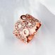 Wholesale Classic Rose Gold Geometric White Rhinestone Ring TGGPR1007 2 small