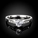 Wholesale Classic Platinum Geometric White Rhinestone Ring TGGPR1034 1 small