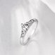 Wholesale Classic Platinum Geometric White Rhinestone Ring TGGPR1034 2 small