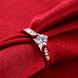 Wholesale Classic Platinum Geometric White Rhinestone Ring TGGPR1034 3 small