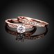 Wholesale Trendy Rose Gold Round White Rhinestone Ring TGGPR1040 1 small