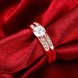 Wholesale Trendy Rose Gold Round White Rhinestone Ring TGGPR1040 3 small