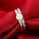 Wholesale Trendy Platinum Round White Resin Ring TGGPR1046 4 small