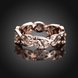 Wholesale Trendy Rose Gold Geometric White Rhinestone Ring TGGPR1058 1 small