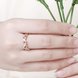 Wholesale Trendy Rose Gold Geometric White Rhinestone Ring TGGPR1058 4 small