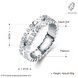 Wholesale Romantic Platinum Geometric White Rhinestone Ring TGGPR1064 3 small